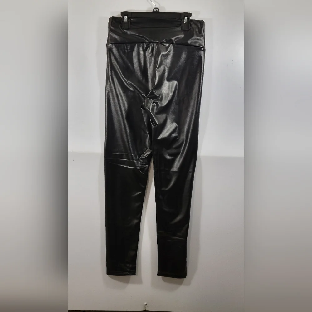 Women'sJimilaka Black Small Faux Leather Pants - Picture 3 of 6